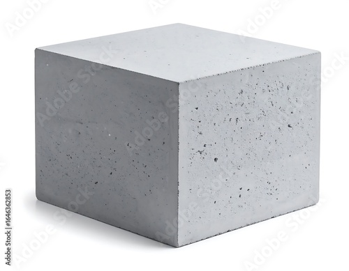 Gray concrete cube