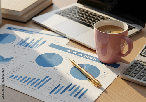 Financial Report on Desk