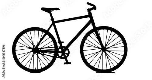 Object explore the city with a sleek black bicycle vector image perfect for cycling enthusiasts and urban adventures vector