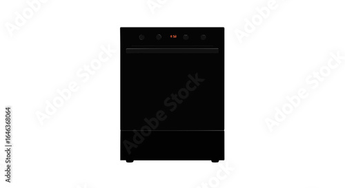 Object shop black electric oven freestanding cooker for baking and roasting in your kitchen appliance online now vector