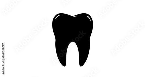 Object illustration of a molar tooth for dental health and oral hygiene concepts and educational resources use case vector