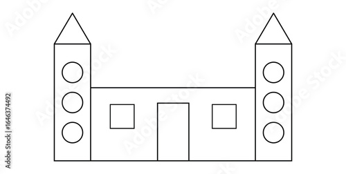 Building Shapes for Kids. Shape Houses.