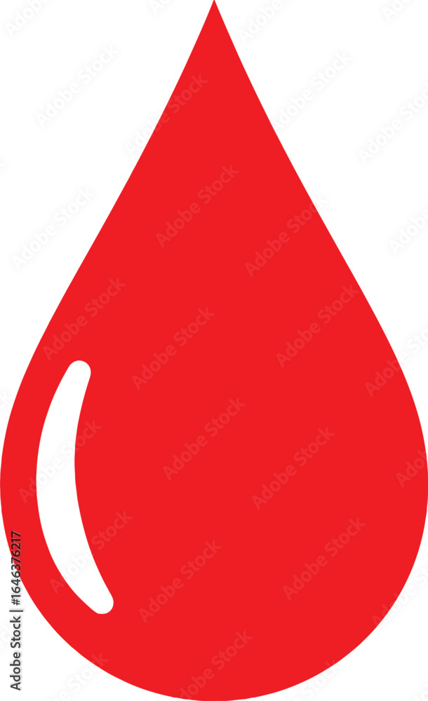 Obraz premium Vibrant red blood drop symbolizes health, life, and medical research, perfect for healthcare campaigns