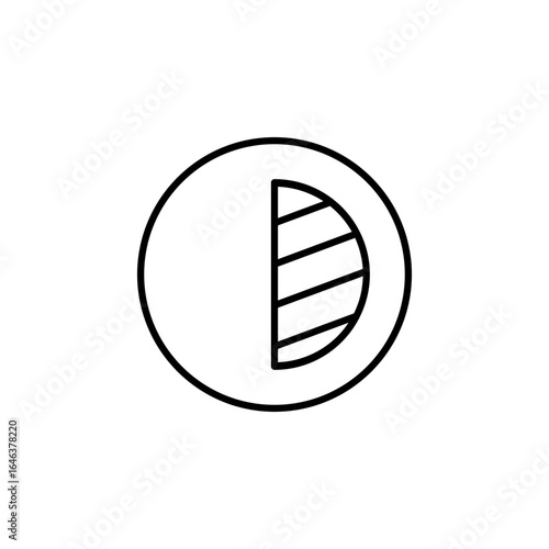 Contrast Adjustment Icon for Mobile Interface