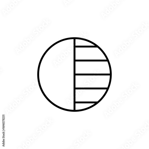 Contrast Adjustment Icon for Mobile Interface
