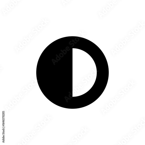 Contrast Adjustment Icon for Mobile Interface