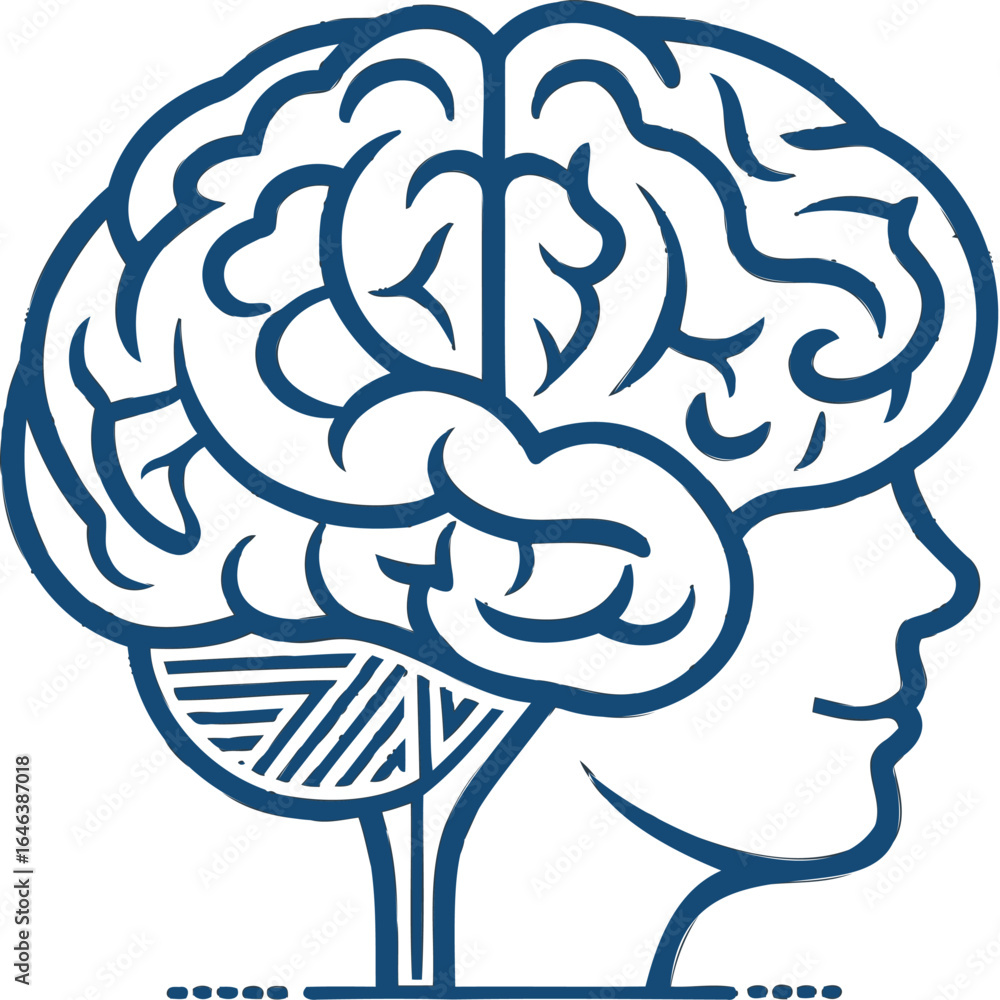 Fototapeta premium Conceptual Icon of the Human Brain and Mind