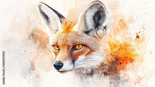 Wallpaper Mural A fox with a yellow nose and brown ears Torontodigital.ca