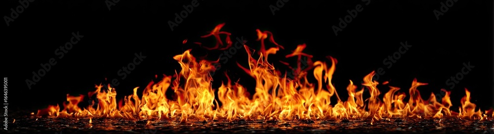 Fiery flames against a black background (2) Fiery flames against a black background (2)