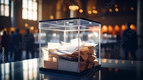 Ballot box transparent