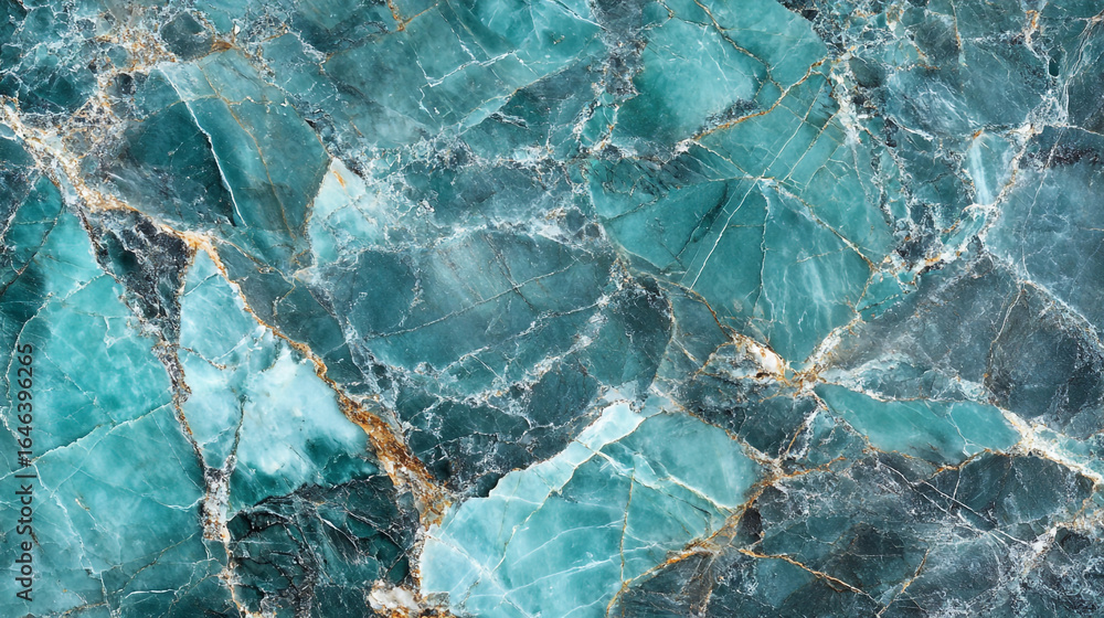 Obraz premium Teal and gold marble texture background elegant stone design luxurious surface