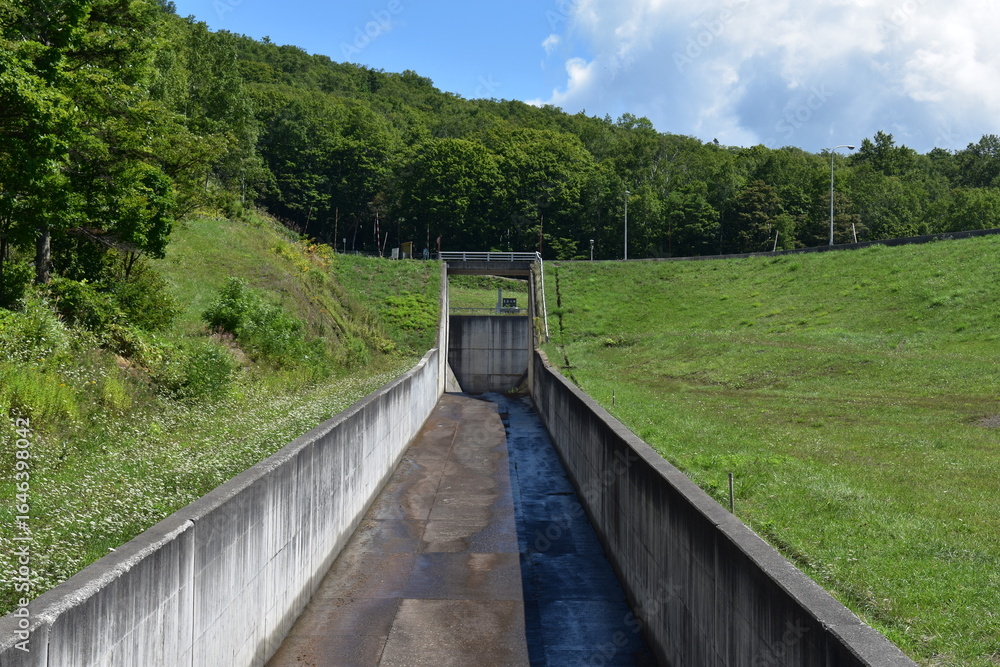 Obraz premium 雨煙内ダム