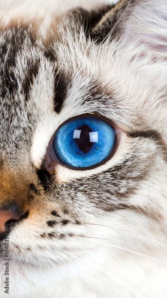 Fototapeta premium Close-up of a cat's eye and face (1)