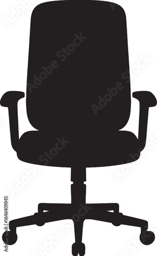 Silhouette Office Chair with Armrests and Wheels
