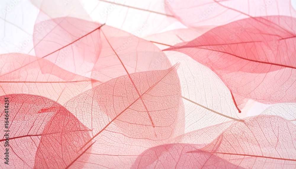 Obraz premium Pink Skeleton Leaves Background. (1)