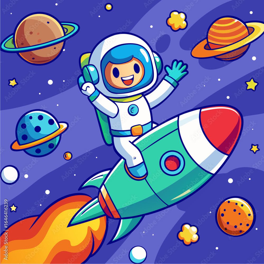 astronaut riding a tiny rocket astronaut riding a tiny rocket