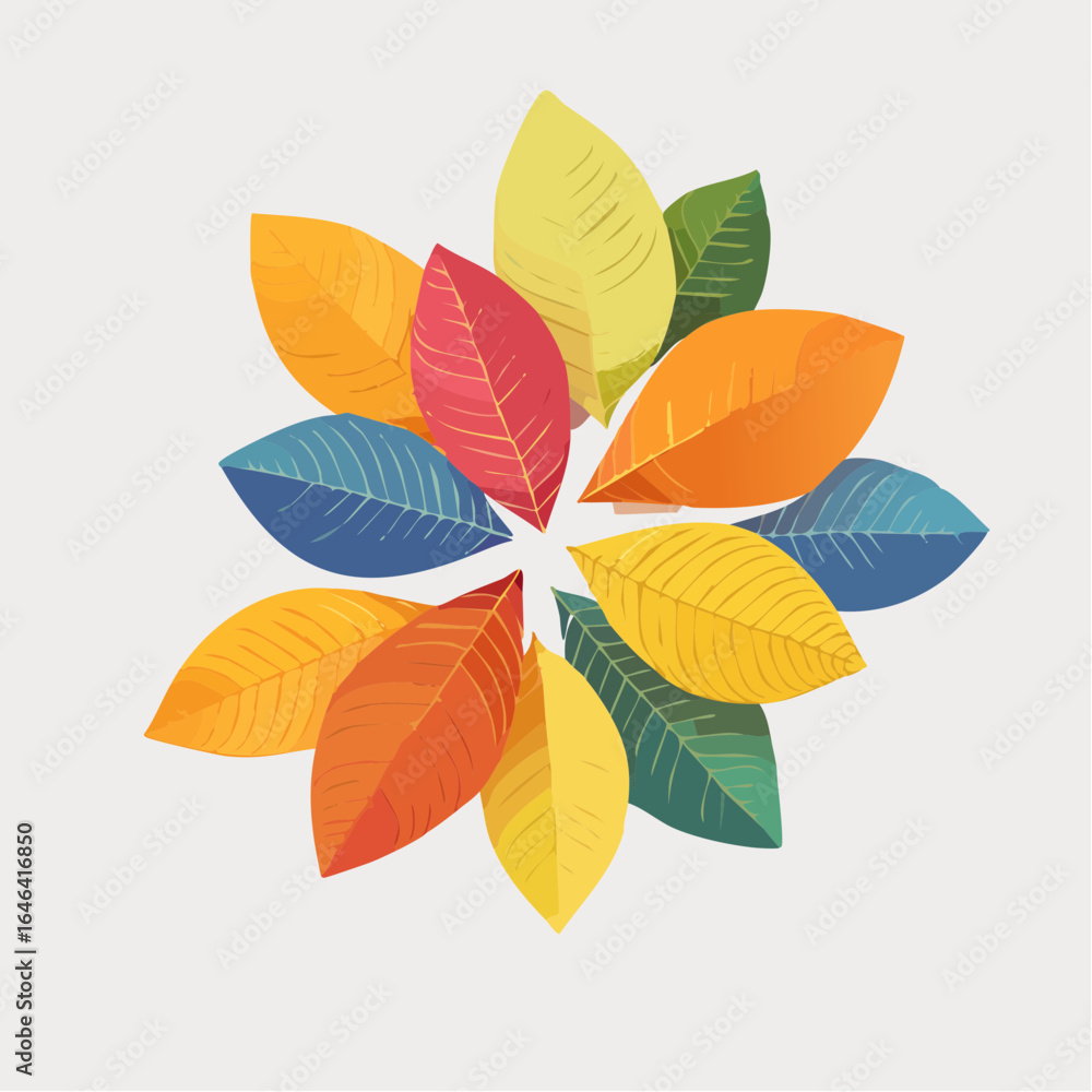 Obraz premium A neutral multicolor color dense wild flower minimalistic botanical flower and leaf watercolor 1