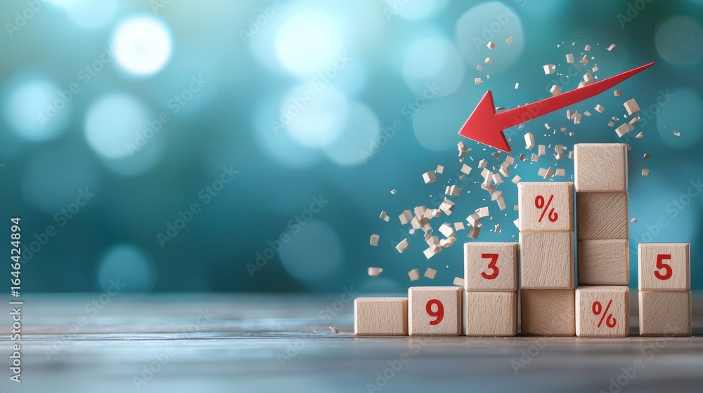 Fototapeta premium Sales growth visualization business analysis graphic design indoor close-up financial trends