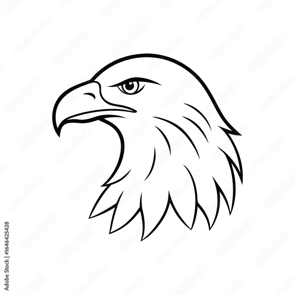 Fototapeta premium eagle head vector illustration
