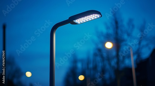LED light. Industrial And Commercial LED light for street pole. LED light lamp stock photo