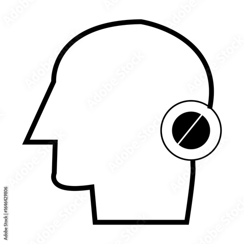 no mind icon vector illustration