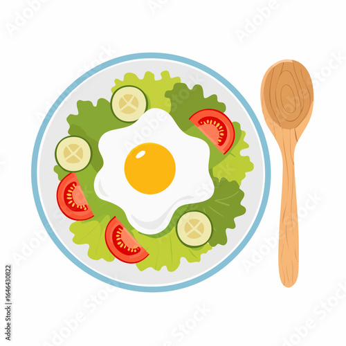 Caesar salad on a white background
4