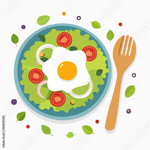 Caesar salad on a white background
2