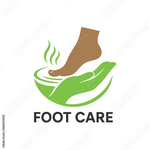 Foot Care Therapy Logo – Wellness, Spa, and Reflexology Vector Design with Natural Elements