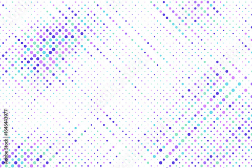 Colorful halftone background vector, abstract backdrop design with two tone pattern and copy space for edit your content. Multicolor random dots grunge background.
