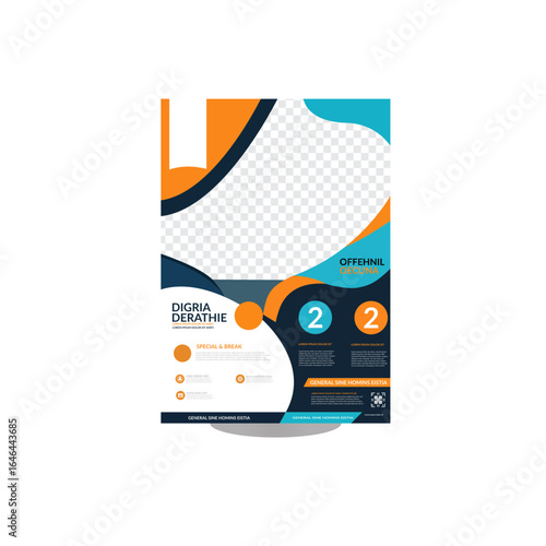 Modern and creative business flyer template design for marketing isolated on white background This is a modern and creative business flyer template design for marketing. It is a great way to promote