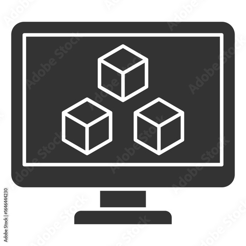 Model Glyph Icon Element For Design
