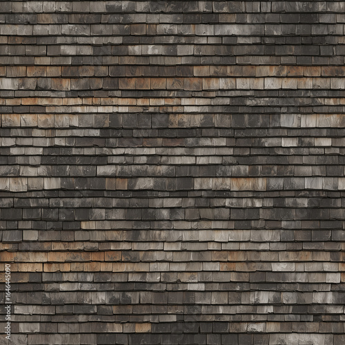Seamless texture of traditional Japanese hiwada-buki shingles