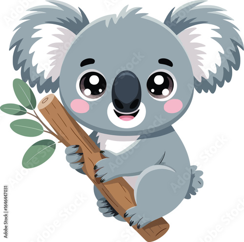 Cute Kawaii Koala Vector Illustration