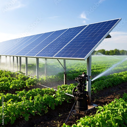 Wallpaper Mural Solar panels powering a farm irrigation system Torontodigital.ca