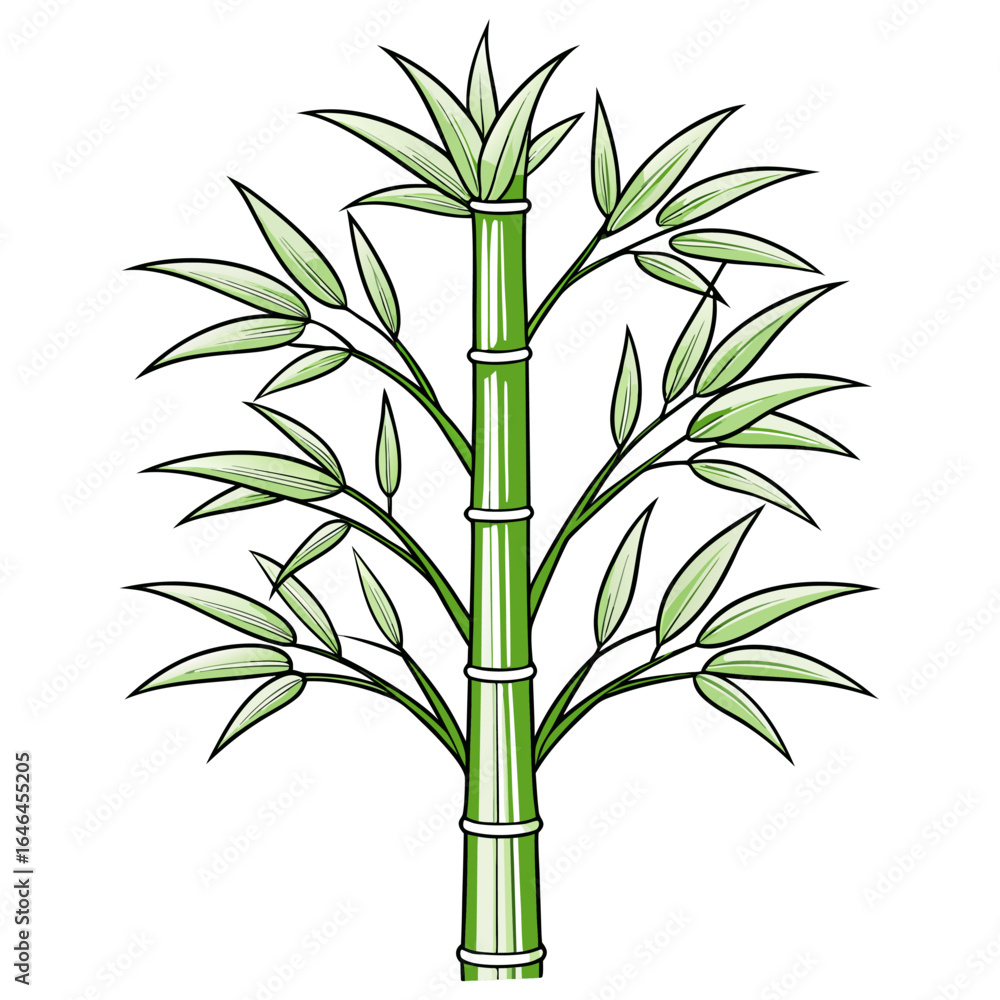 Naklejka premium bamboo on white background