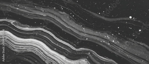 Abstract black and white swirling paint texture background