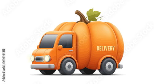 Delivering autumn: a charming pumpkin truck for seasonal promotions