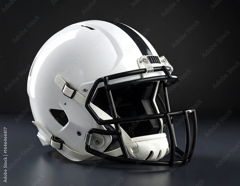 Fototapeta premium White American Football Helmet