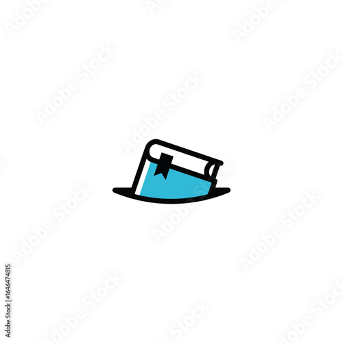 Pocket book logo icon flat vector design