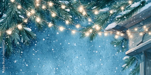 DOSSEL DE NATAL COM LUZES DE FADA BRILHANTES E NEVE