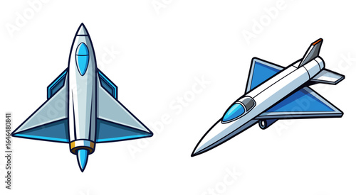 Flat fighter jet vector illustration design