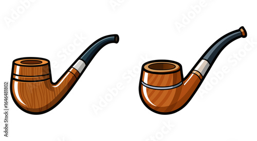 Flat smoking pipe vector illustration design