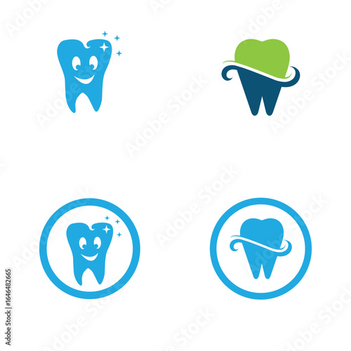 Dental care logo vector icon design image