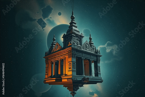 Ancient Temple in Outer Space