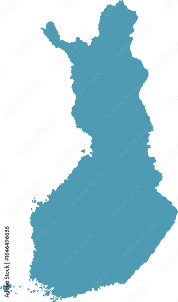 Fototapeta premium Finland map vector design isolated on background.
