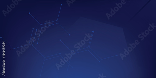Abstract dot white blue hexagon pattern gradient texture technology background.