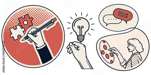 Review  set icons. Containing feedback, rating, testimonial, satisfaction, comment, opinion, like, customer, recommend and more. Solid vector icons col.