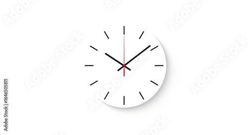 Wall Clock Vector Illustration – Minimal Timepiece Design