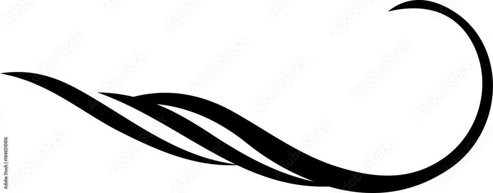 Obraz premium Line flourish clip art design on plain white transparent isolated background for card, shirt, hoodie, sweatshirt, apparel, tag, mug, icon, poster or badge