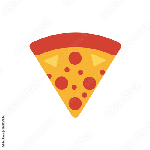 A slice of pizza with pepperoni and cheese, featuring a crispy golden crust and vibrant toppings.
